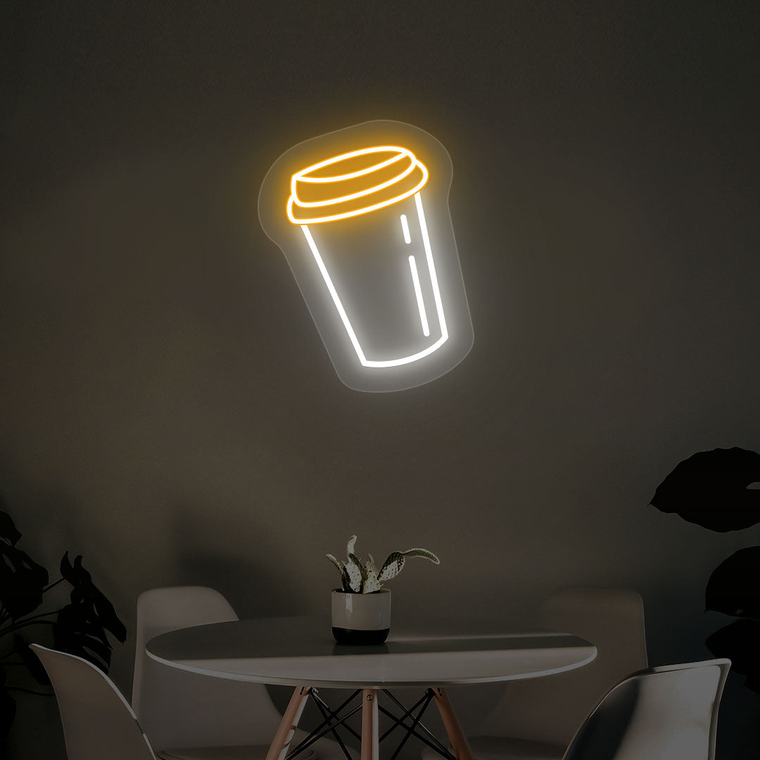 Coffee Cup Neon Sign - Multicolor