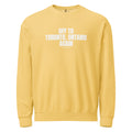 Off to Toronto, Ontario again — Crewneck — Butter (front)