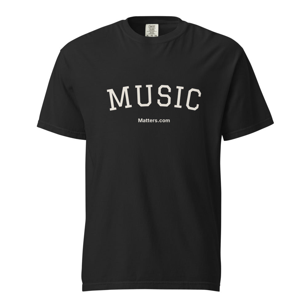Music Matters — Heavyweight Tee — Black