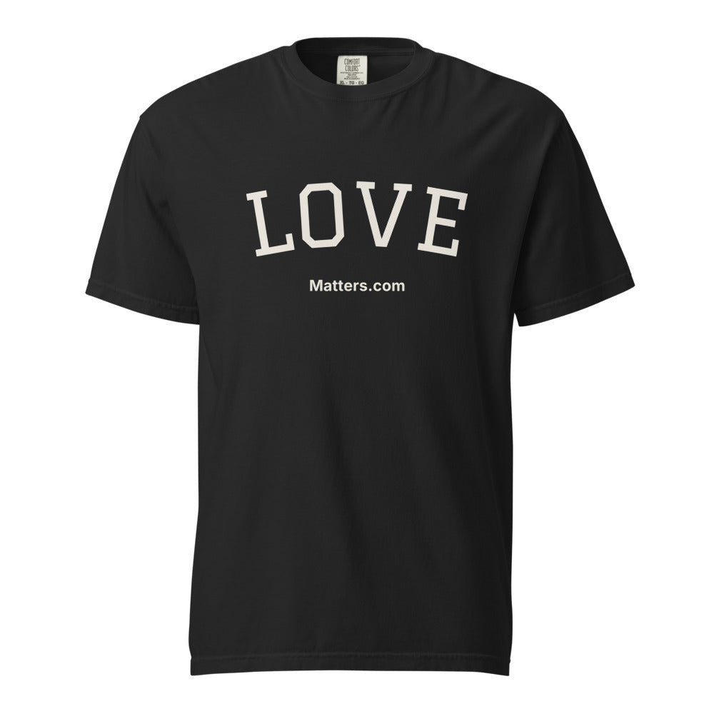 Love Matters — Heavyweight Tee — Black