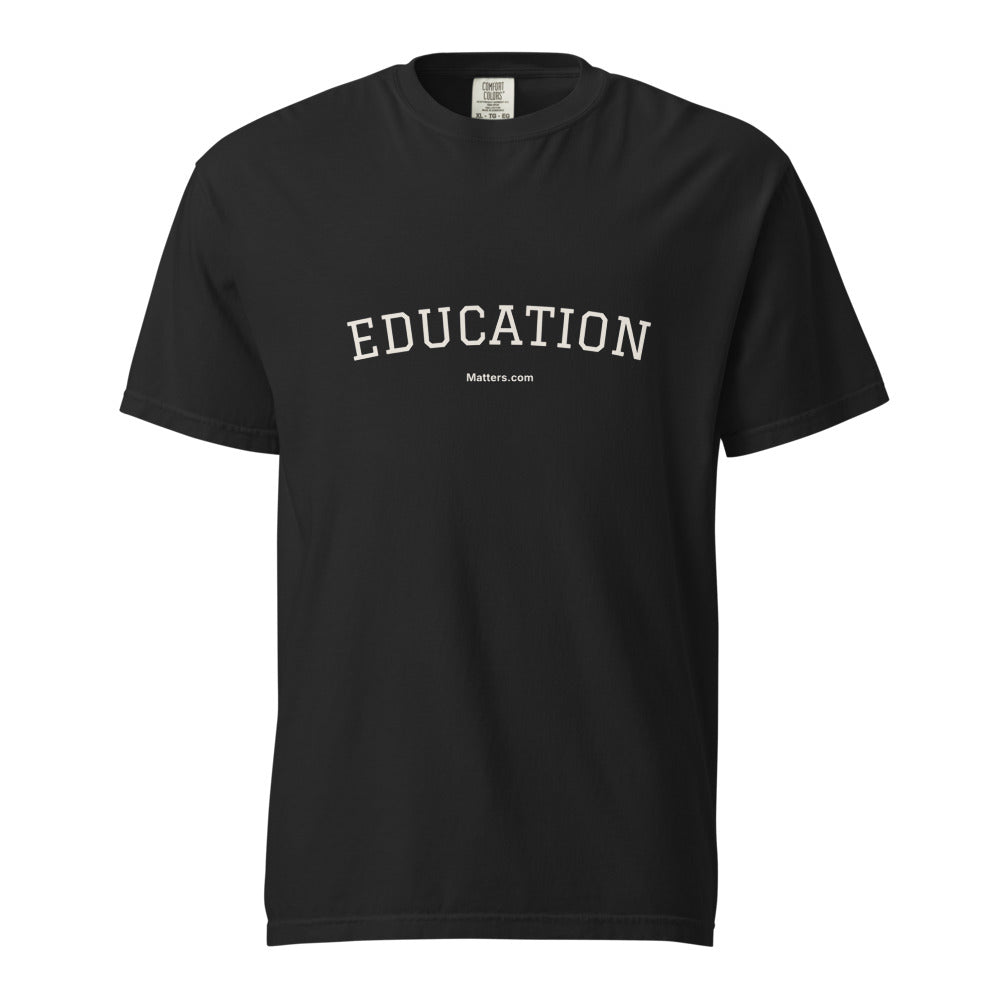 Education Matters — Collegiate Edition Tee — Black