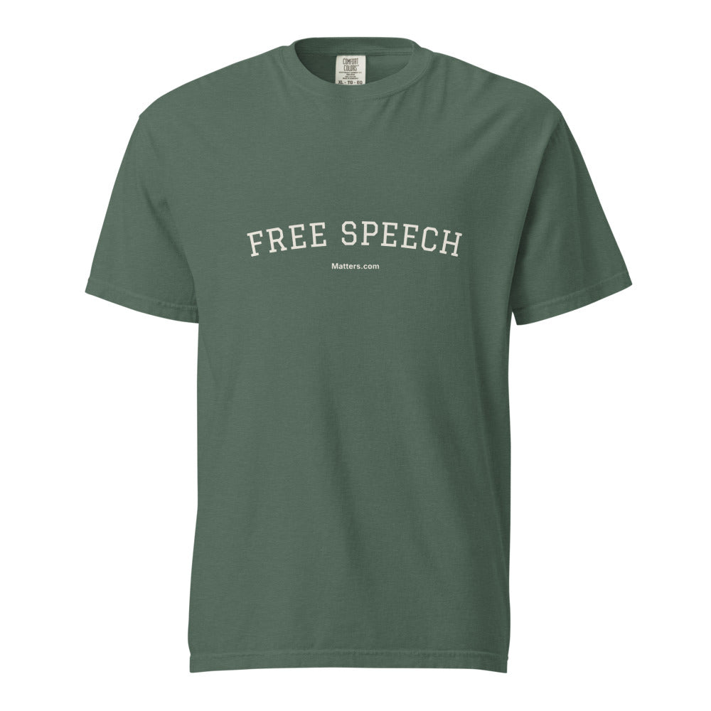 Free speech Matters — Heavyweight Tee — Blue Spruce