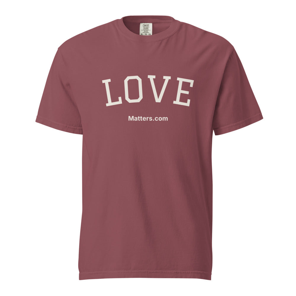 Love Matters — Heavyweight Tee — Brick