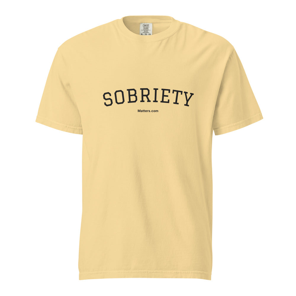 Sobriety — Collegiate Edition Tee — Butter