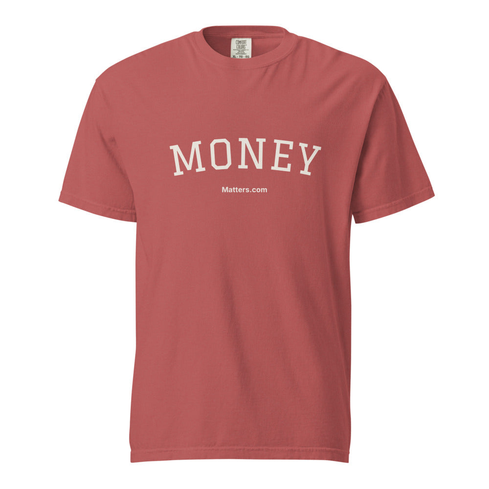 Money Matters — Heavyweight Tee — Crimson