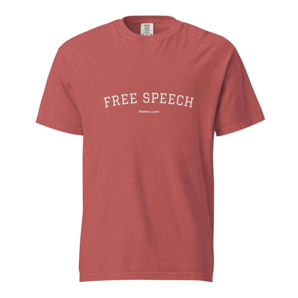 Free speech Matters — Heavyweight Tee — Crimson