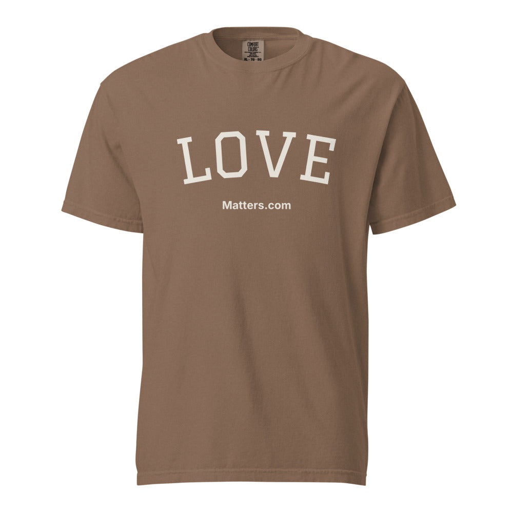 Love Matters — Heavyweight Tee — Espresso