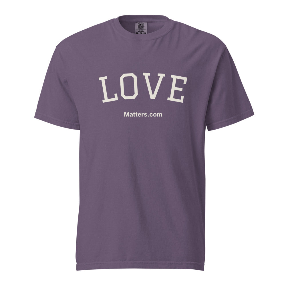 Love Matters — Heavyweight Tee — Grape