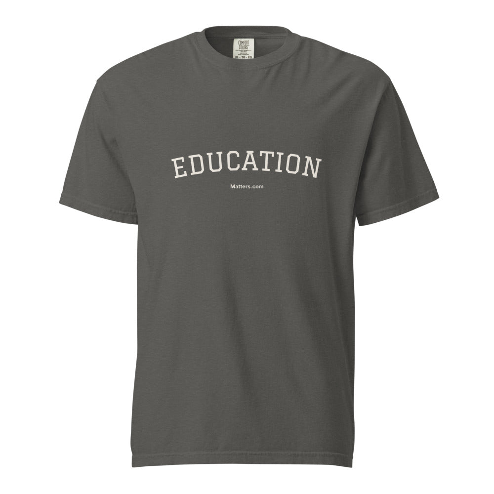 Education Matters — Collegiate Edition Tee — Pepper