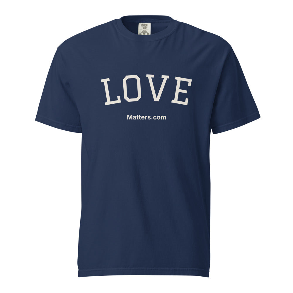 Love Matters — Heavyweight Tee — True Navy