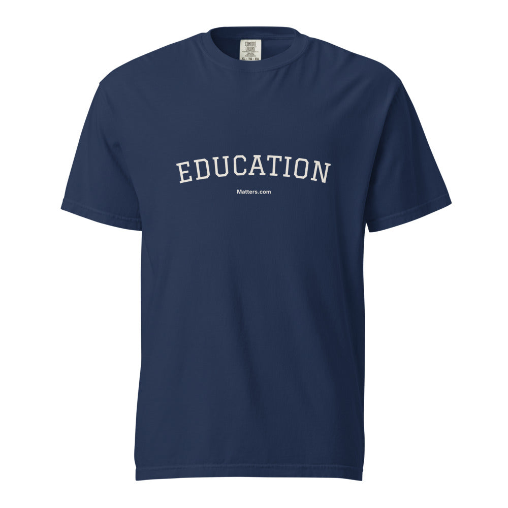 Education Matters — Collegiate Edition Tee — True Navy