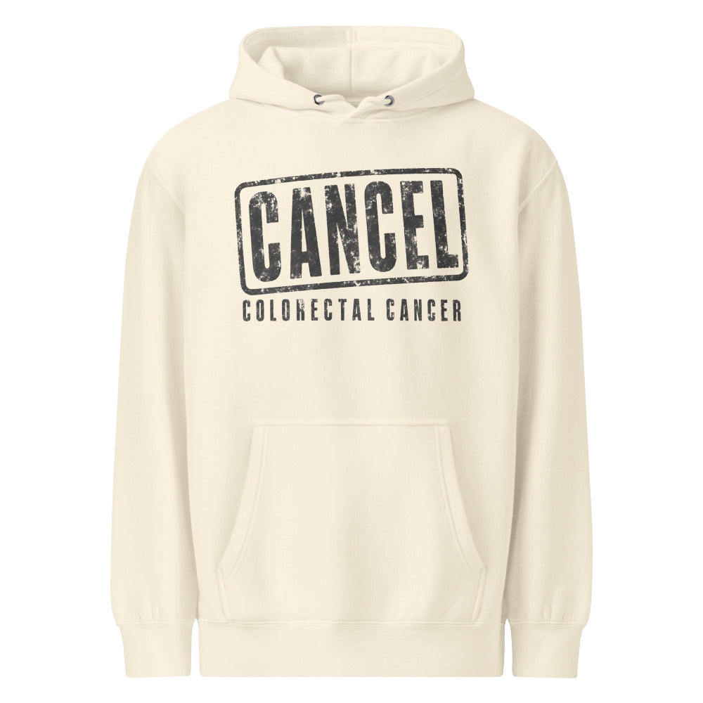 Cancel Colorectal Cancer — Hoodie — Sandshell (front)