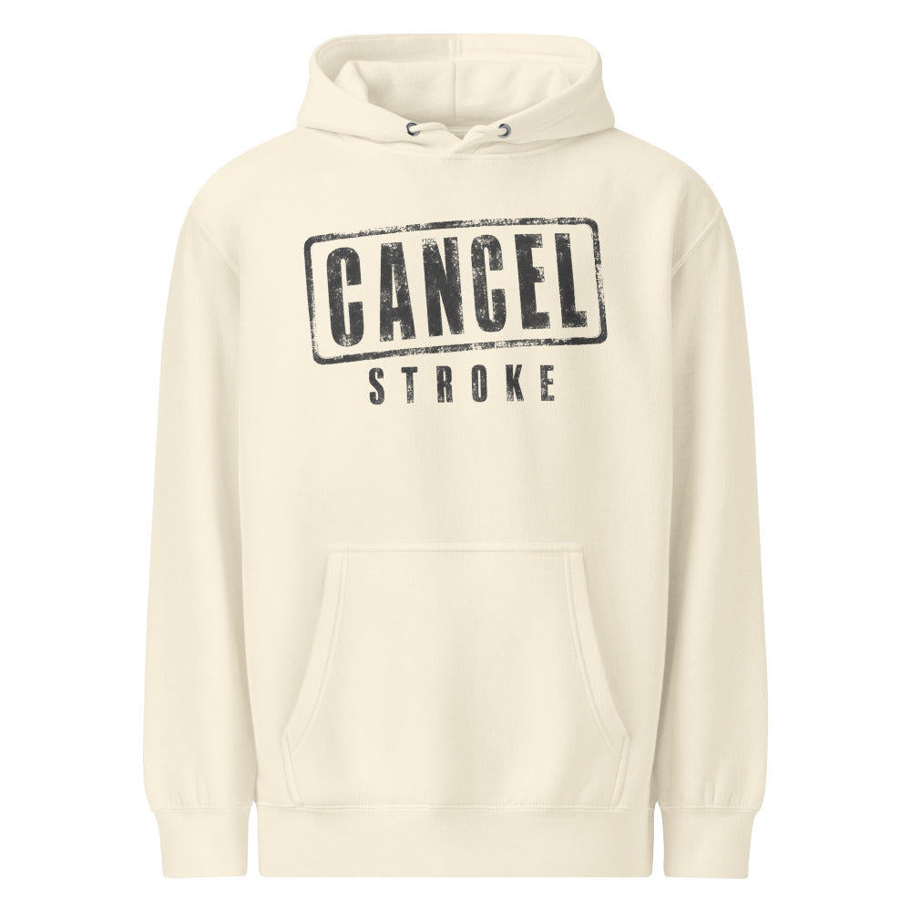 Cancel Stroke — Hoodie — Sandshell (front)