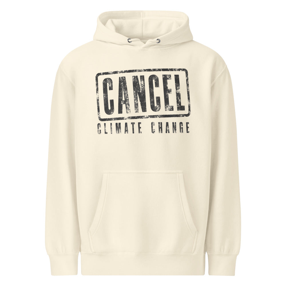 Cancel Climate Change — Soft Hoodie — Sandshell (front)