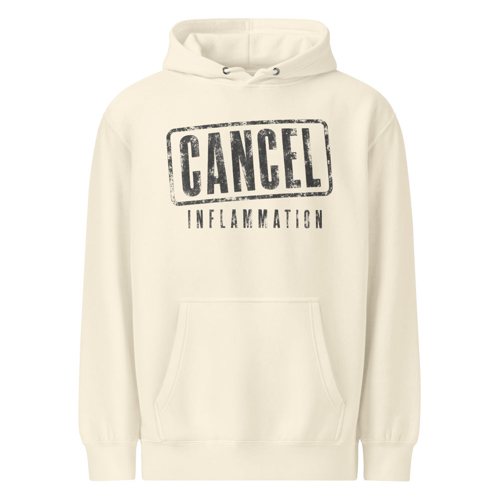 Cancel Inflammation — Hoodie — Sandshell (front)